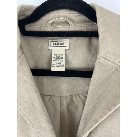 LL Bean Light Academia Beige Cotton Blazer - Picture 4 of 14